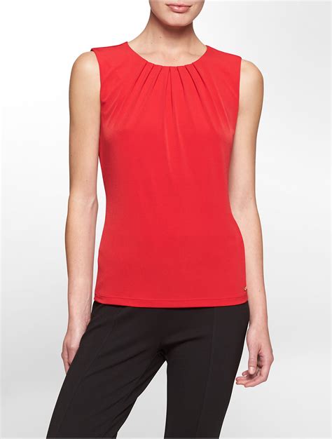 calvin klein pleated top.